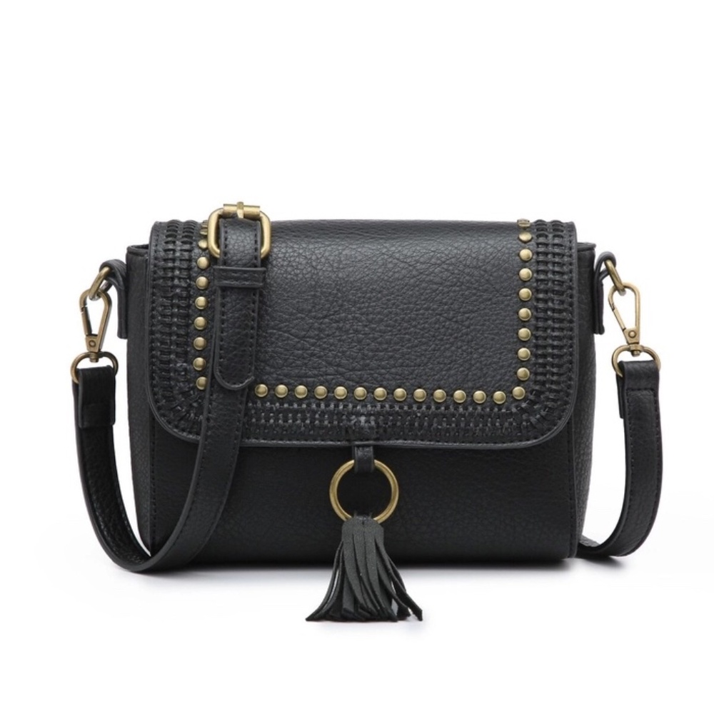 Sage Studded Crossbody - Black